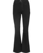 Magasin Luna 1O Kvinde Black Flared Jeans Str L Bomuld