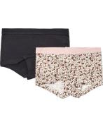 Magasin Girls Hipsters 2pack Str 6 Brown Mini Flower / Black Underbuks...