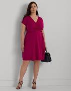 Lauren Ralph Lauren STR Matte Jerseydress Kvinde Fuchsia Berry Korte K...