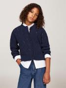 Tommy Hilfiger Chenille Cardigan Str 8 - Desert Sky Sweatshirts hos Ma...