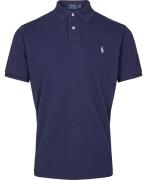 Polo Ralph Lauren Custom Fit Polo Shirt Mand Blå Kortærmede Poloer Str...