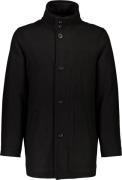 Bison Relaxedfit Wool car Coat Mand Sort Frakker Str L - Uld hos Magas...