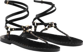 MANGO Sandals. - Ciruelo Kvinde Black Flade Sandaler Str 40 - hos Maga...