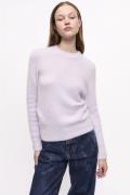 Ganni Brushed Alpaca Oneck Kvinde Lavender Blue Sweaters Str S - hos M...