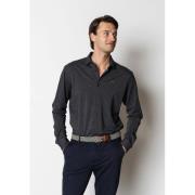 Clean Cut Copenhagen Clean Formal aop Stretch Shirt L/S Mand Navy/brow...