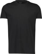 Lindbergh Mens Stretch Crew Neck tee S/S Mand Sort Kortærmede T-shirts...