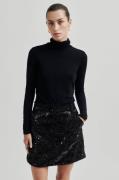 Second Female Flakes Skirt Kvinde Black Korte Nederdele Str XS - hos M...