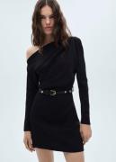 MANGO Dress .- Cris2 Kvinde Black Korte Kjoler Str L - hos Magasin