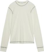 Wood Wood Emil Waffleknit LS Tshirt Mand Off-white Langærmede T-shirts...