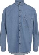 ET AL 4356 Denim Shirt Mand Vintage Blue Langærmede Skjorter Str L Den...