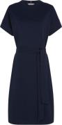 Tommy Hilfiger Cotton Interlock Short Dress Kvinde Dark Night Navy Kor...