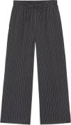 Moshi Moshi Mind Slow Pants Stripe Kvinde Moonless / Taupe Bukser Med ...