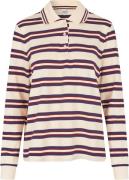 mbyM Pollam Kvinde Navy Bordeaux Stripe Toppe Str L - hos Magasin