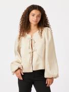 Neo Noir Daliska Dull Satin Blouse Kvinde Sand Langærmede Bluser Str 4...