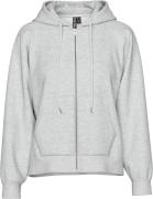 Pieces Pcchilli LS ZIP Hoodie Noos BC Kvinde Grå Langærmede Bluser Reg...