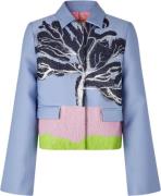 Stine Goya Boxy Straight Jacket, 2269 Woven Jacquard Kvinde Tree Overg...