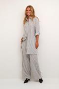 Kaffe Kamilia Shirt Dress Kvinde Chalk/black Stripe Korte Kjoler Str 4...