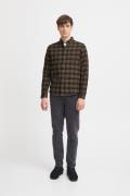 Casual Friday Cfanton LS BD Shadow Checked Shirt Mand Breen Melange La...