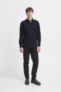 Casual Friday Cfanton LS BD Checked Shirt Mand Dark Navy Langærmede Sk...