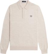 Fred Perry K4535 Mand Porridge Marl Sweaters Str L - Bomuld hos Magasi...