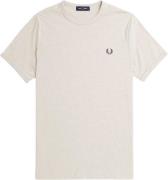 Fred Perry M3519 Mand Porridge Marl Kortærmede T-shirts Str L - Bomuld...