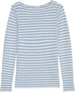 Marc O’Polo Tshirt, Long Sleeve, Boat Neck, st Kvinde Multi Light Blue...