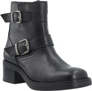 Cashott Casrikke Biker Boot W. Inside Zip Leather Kvinde Black Støvlet...