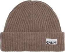 Ganni Structured Rib Beanie ONE SIZE - Huer hos Magasin