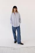 Designers Remix Aubrey Oversized Shirt Kvinde Print Langærmede Skjorte...