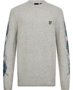 Lyle & Scott Argyle Sleeve Jumper Kvinde D24 Light Grey Marl Sweaters ...