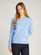 Tommy Hilfiger CO Jersey Stitch CNK LS SWT Kvinde Vessel Blue Langærme...