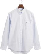 Gant REG Classic Poplin Gingham Shirt Mand Light Blue Langærmede Skjor...