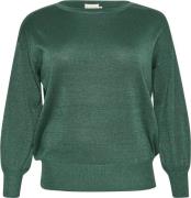 Kaffe Curve Kcregitta Knit Pullover Kvinde Garden Topiary Langærmede B...