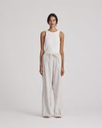 Gai&Lisva Thilde Pant Yarn Dyed Gots 243975 Kvinde White/ Kangaroo Buk...