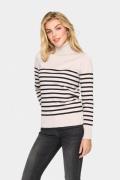 Saint Tropez Milasz St. Rollneck Pullover Kvinde Gray Morn Mila Stripe...