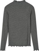 Mads Nørgaard - Copenhagen 5x5 Stripe Trutte Tee LS Kvinde Sort Og Hvi...