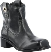 Cashott Casvilma Pull On Low Cut Boot Waxy Leather Kvinde Black Cowboy...