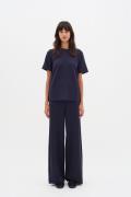 InWear Gincetteiw Pant Kvinde Marine Blue Bukser Med Brede Ben Relaxed...