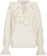 Rue de Femme Nadia Blouse RdF Kvinde Off White Langærmede Bluser Str L...