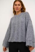 Karen by Simonsen Larakb O'neck Kvinde Medium Grey Melange Sweaters St...