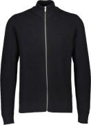 Lindbergh Zip Through Structure Cardigan Mand Sort Cardigans Str L - B...