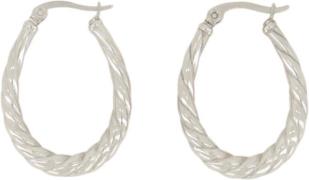 My Jewellery Oval Twisted Pattern Earrings - Creoler hos Magasin