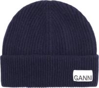 Ganni Light Structured Rib Knit Beanie ONE SIZE - Huer hos Magasin