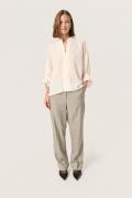 Soaked in Luxury Slvina Amily Blouse 3/4 Kvinde Whitecap Gray Kortærme...