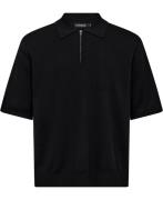 J. Lindeberg Tyler Quarter Zip Knit Polo Mand Sort Sweaters Str L - ho...