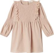 Lil' Atelier Nmfrosita LS Dress LIL Str 92 - Rugby Tan Kjoler hos Maga...