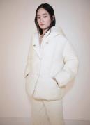 MANGO Hood Quilted Coat Kvinde Natural White Dunjakker Str S - hos Mag...