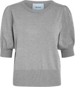 Minus Msliva Knit Tee Kvinde Light Grey Melange Sweaters Str L - hos M...