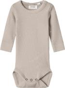 Lil' Atelier Nbfgago LS Slim Body LIL Noos Str 56 - Gray Morn/heart La...