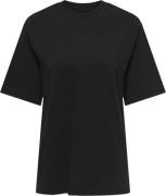 ONLY Onlmanhattan S/S Oversize TOP JRS Kvinde Sort Kortærmede T-shirts...